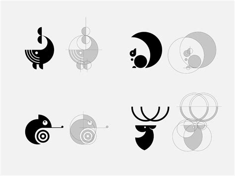 Animal Logos Using Circles