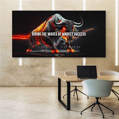 Successhunters Wall Street Bull Investment Wall Art P Ster De