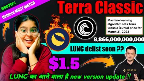 Terra Classic Lunc Soon Lunc Big Delist Lunc News