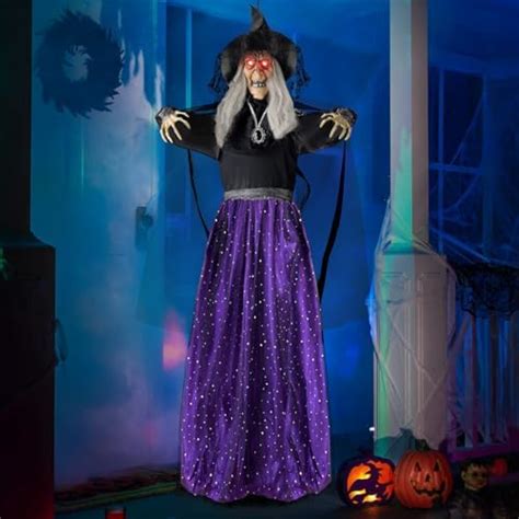 Joyin 47” Animated Witch Halloween Decorations Outdoor