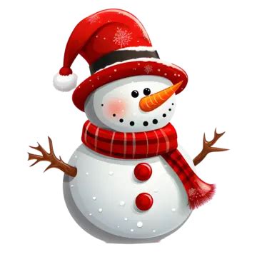 Cute Christmas Snowman Character Vector Cute Christmas Snowman