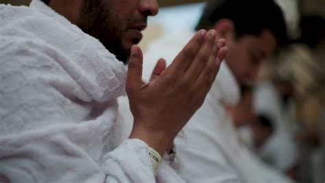 Pilgrims Circumambulate The Holy House Of God Around The Holy Kaaba In