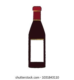 Vector Cartoon Wine Bottle Emoji Icon Stock Vector Royalty Free