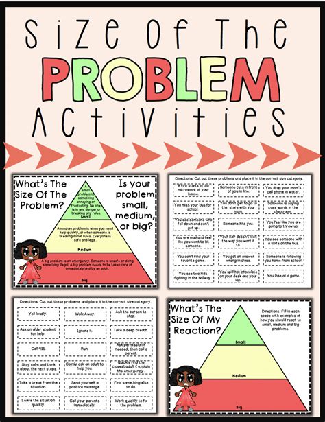 Size Of The Problem Activities And Visuals For Emotional Regulation