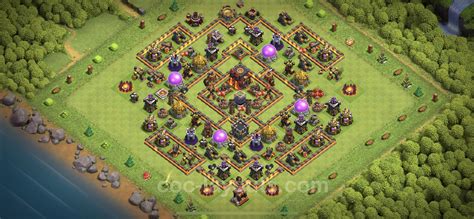 Farming Base Th10 With Link Anti 3 Stars Anti Air Dragon Clash Of Clans 2023 Town Hall