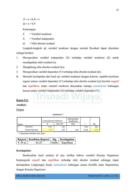 Regresi Dengan Variabel Dummy Mediasi Dan Moderasi Pdf