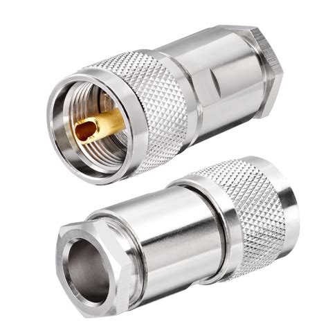 UHF Connector PL 259 Male Plug Clamp For LMR400 RG8 RG213 Coaxial Cable