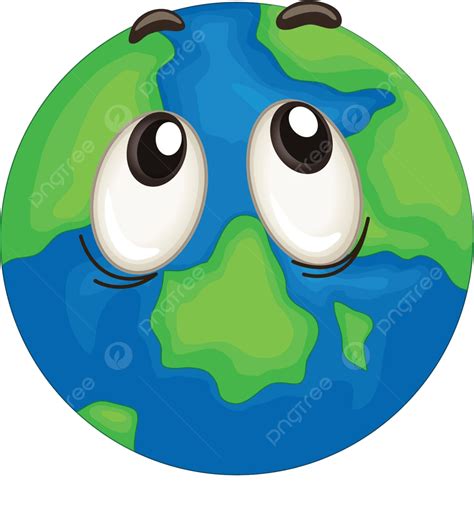 Earth Globe Face Artwork Feeling Earth Vector Artwork Feeling Earth