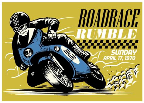 vintage motorcycle race 21681747 Vector Art at Vecteezy