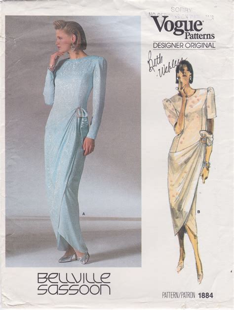 Vogue Vintage Designer Sewing Pattern By Bellville Etsy