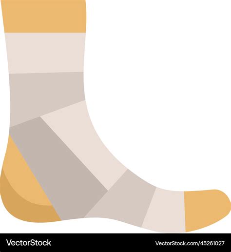 Foot Bandage Icon Flat Accident Patient Royalty Free Vector