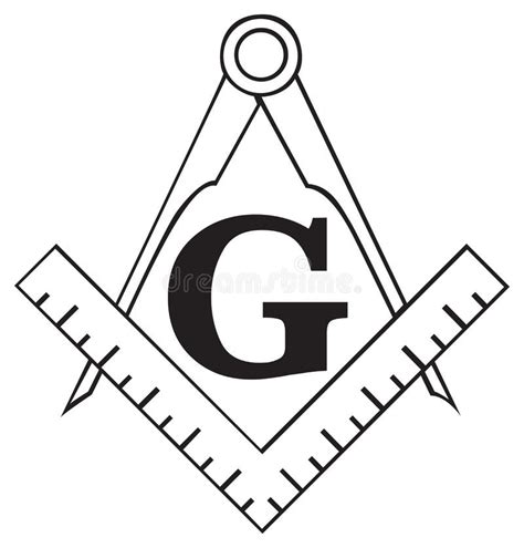 El Símbolo Masónico Del Cuadrado Y Del Compás Freemason Ilustración Del Vector Ilustración De