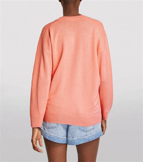 Stella Mccartney Orange Virgin Wool Cropped Sweater Harrods Uk