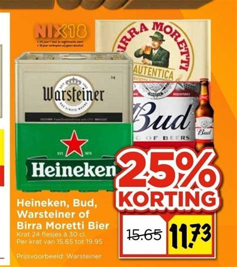 Heineken Bud Warsteiner Of Birra Moretti Bier 24 Flesjes A 30 Cl