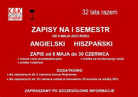 Zapisy Na Semestr K K School Of English