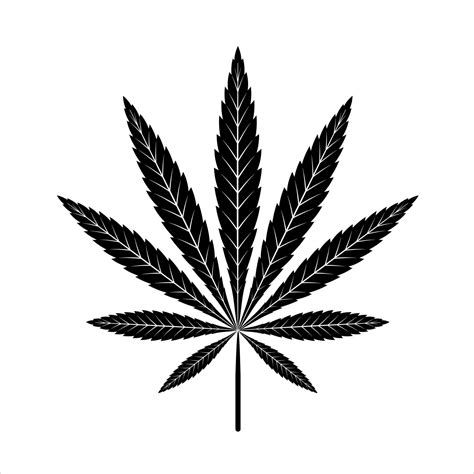 Simple Vector Cannabis Leaf Silhouette Vector Art At Vecteezy