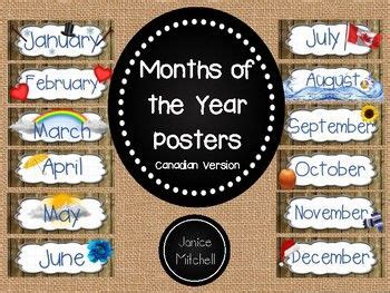 I love these months of year posters! Perfect for any classroom with a ...