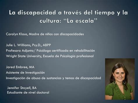 PPT La discapacidad a través del tiempo y la cultura La escala