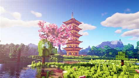 Minecraft How To Build A Ultimate Japanese Pagoda Minecraft Map