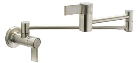 K1900702 Wall Mount Pot Filler Contemporary Style Pvd Satin Nickel Purity Kitchen Bath