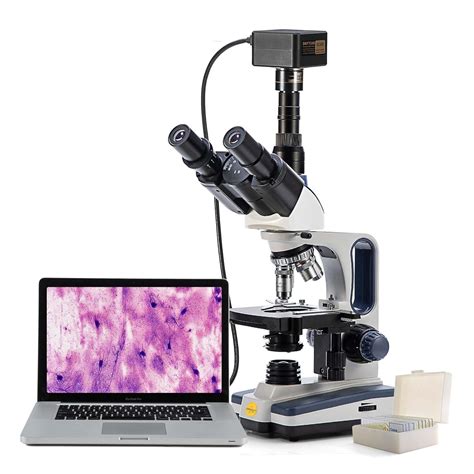 Swift Compound Trinocular Microscope With 40x 2500x Magnification And 5