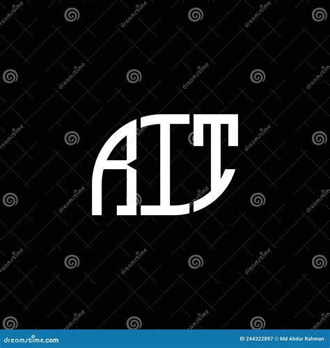 RIT Letter Logo Design on Black Background. RIT Creative Initials ...