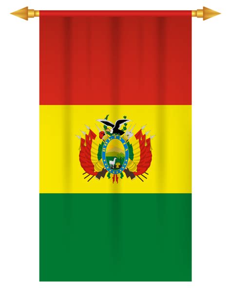 Bolivia Bandera Vertical Bander N Aislado Png