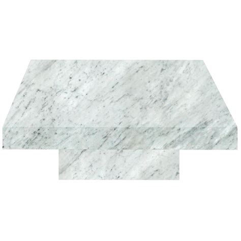 River White Square Solid Granite Coffee Table