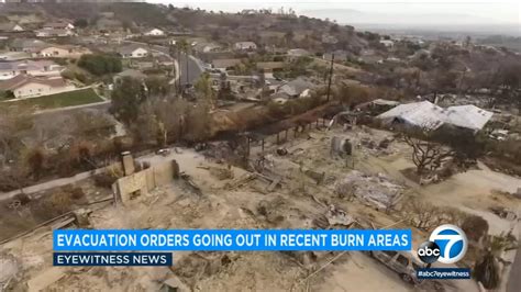 Evacuation orders issued in Santa Barbara County burn areas ahead of ...