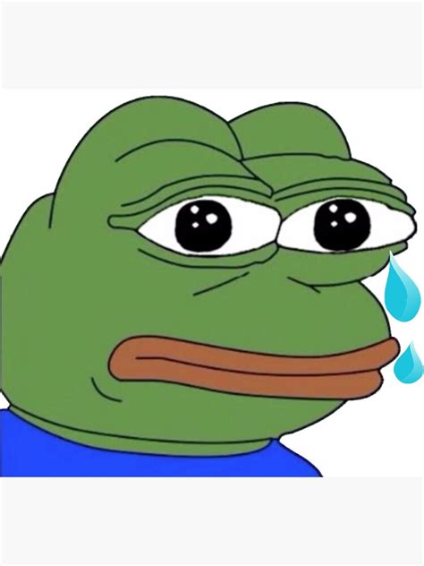 "Crying Pepe" Poster by WadeHume | Redbubble