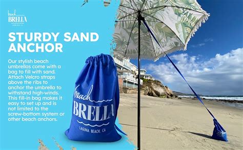 Beach Umbrella For Sand Best Beach Umbrella Windproof With Sand Anchor Portable