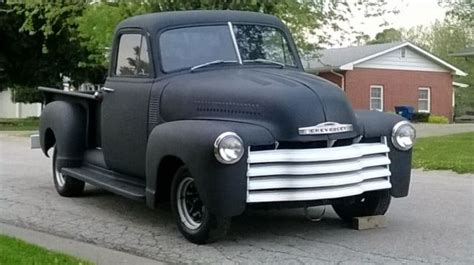 Chevy Resto Mod Hot Rod Custom Flat Black Rat Rod Pickup