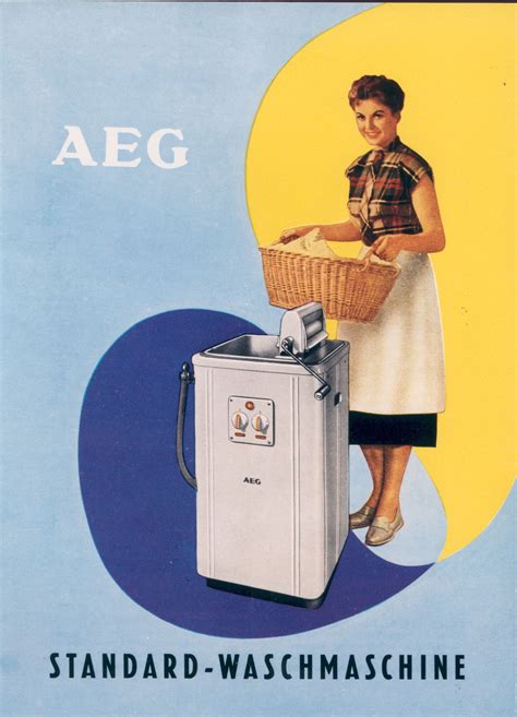 Retro Plakat Von 1955 Die Aeg Standard Waschmaschine Poster