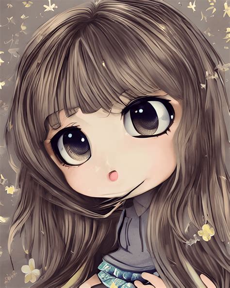 Pintura Ilustrativa De Dibujos Animados De Kawaii Chibi Hiperrealista