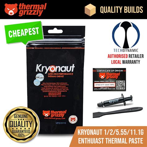 SG Stock Genuine Thermal Grizzly Kryonaut Extreme 1G 2G 5 55G 11 1G