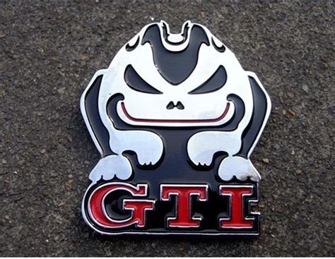 2018 3d Metal Gti Evil Rabbit Car Logo Emblem Badgetop Quality Car