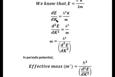 What Is Effective Mass Formula Unraveling Its Significance In Physics