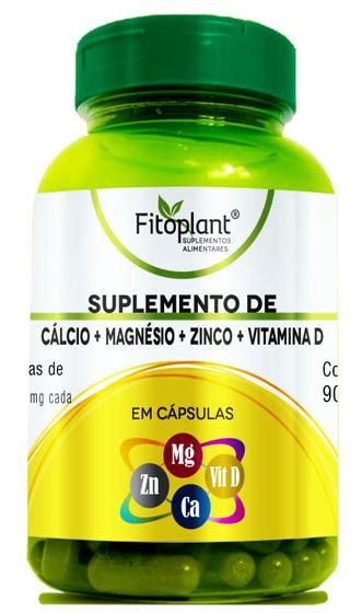 SUPLEMENTO CÁLCIO MAGNÉSIO ZINCO VITAMINA D 1000 mg 90 caps