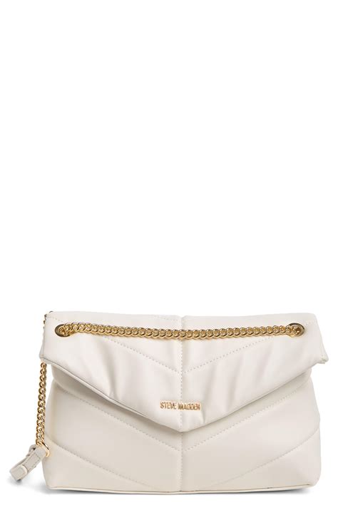 Steve Madden Lloyd Quilted Shoulder Bag In Natural Lyst