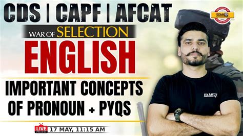 ENGLISH FOR CDS AFCAT CAPF 2023 IMPORTANT CONCEPTS OF PRONOUN PYQs