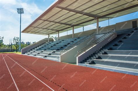 Premium Photo | Panoramic view of soccer field stadium and stadium seats