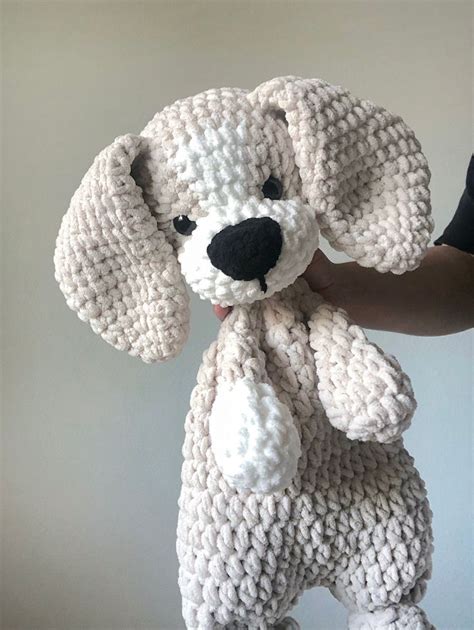 Extra Large Puppy Snuggler Extra Large Puppy Lovey Crochet Puppy Etsy