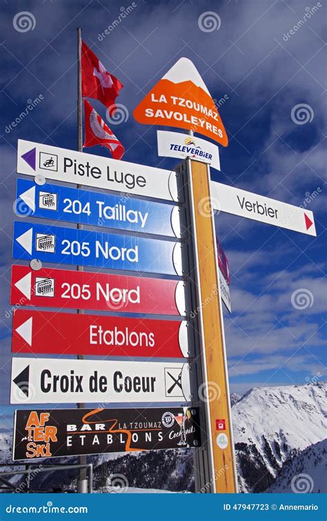 Verbier Ski Resort Editorial Stock Photo Image Of Snow 47947723