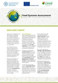 Food Systems Assessment FAO Investment Centre Food And Agriculture