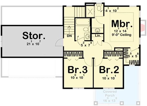 2-Story Traditional House Plan with Wrap Around Porch - 1388 Sq Ft ...