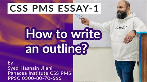 How To Write An Outline CSS PMS Essay 1 YouTube