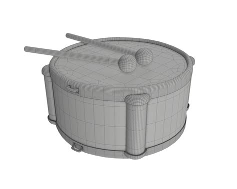 Toy Drum With Sticks 3d Model Cgtrader