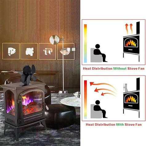 Ventiladores De Chimenea Con Aspas Ventilador De Calor Para Estufa