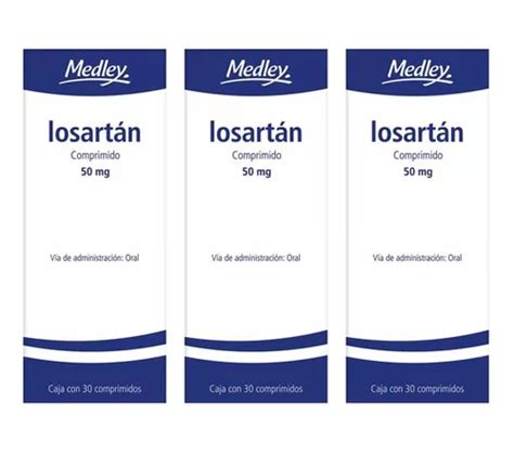 Losartan Medley 50mg 3cajas 30tabs Cu