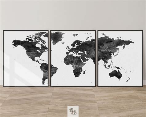 World Map Posters Collection ArtPrintsVicky